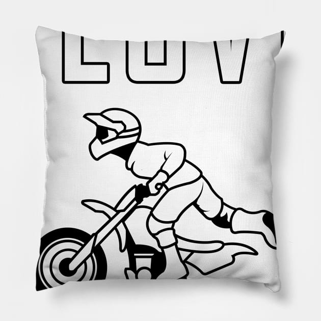 Work sucks lets ride biker motorcycle Pillow by skaterly