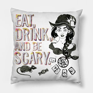 Eat, Drink, and Be Scary Pillow