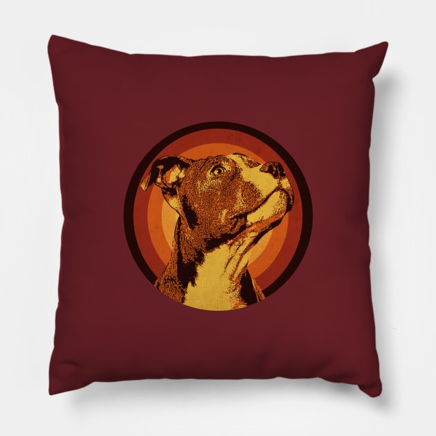 Pitbull Vintage Love Pillow by CTShirts