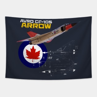 Canadian Avro CF-105 Arrow (dark) Tapestry