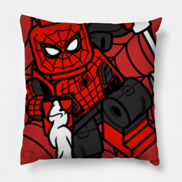 Lego Spider Man Black Suit Spider Man Pillow Teepublic