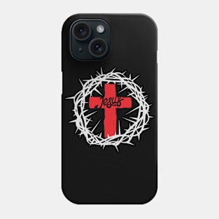 Crown of thorns, Jesus cross Phone Case