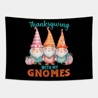 Thanksgiving With My Gnomes Tapestry