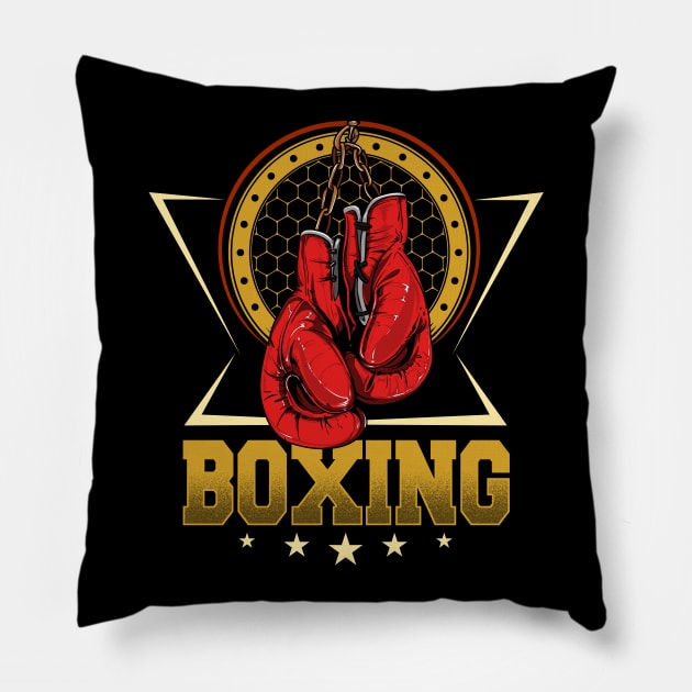 Great Boxing Gym Gift Boxing Shirt For Women Men Amateur Boxers Pillow by paynegabriel