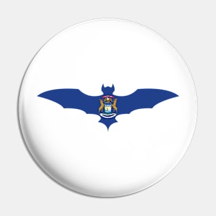 Michigan Bat Flag Pin