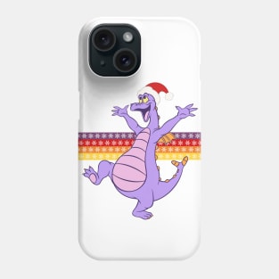 Happy little purple dragon of imagination Christmas holidays jumper Phone Case