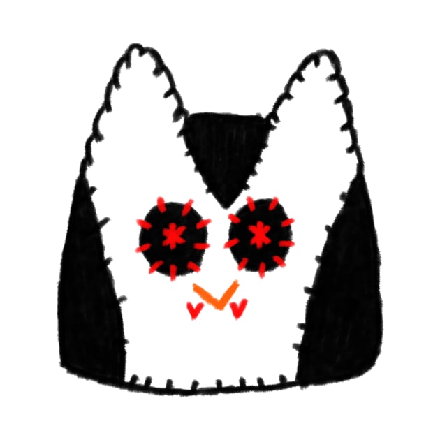 cute vampire owl plush illustration by MetaCynth