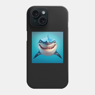 Grinning Shark in Cartoon Style Phone Case