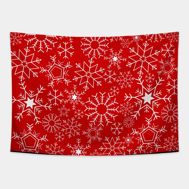 Christmas snowflakes Tapestry by hedehede