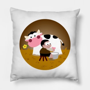 Milking Boy Pillow