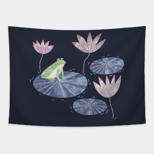 Frog in a Lily Pond Tapestry