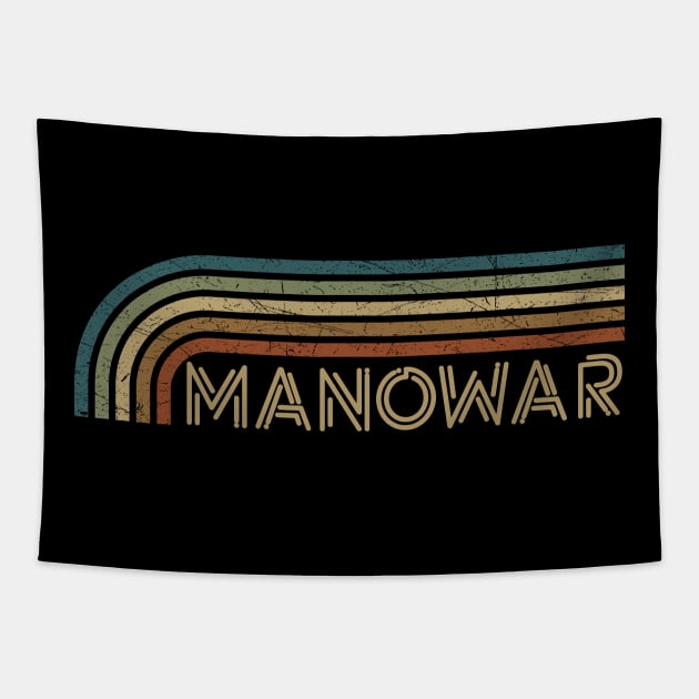 Manowar Retro Stripes Tapestry by paintallday