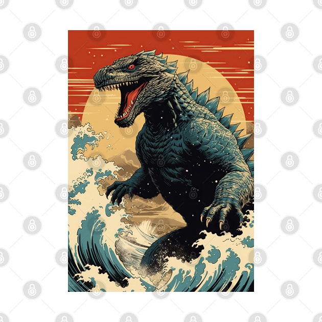 Wave and Godzilla by 2ToastDesign