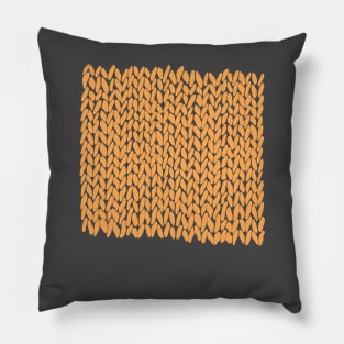 Hand Knit Marigold Pillow