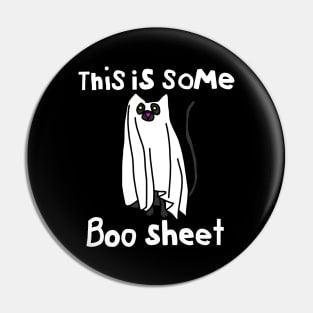 This is Some Boo Sheet Halloween Cat Pin