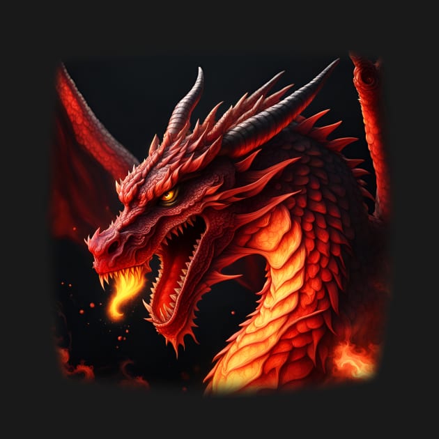 Red Fire Dragon by LM Designs by DS