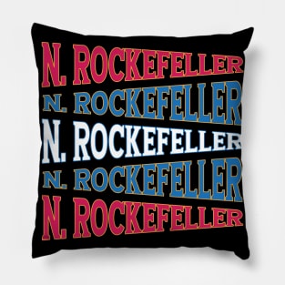 NATIONAL TEXT ART NELSON ROCKEFELLER Pillow