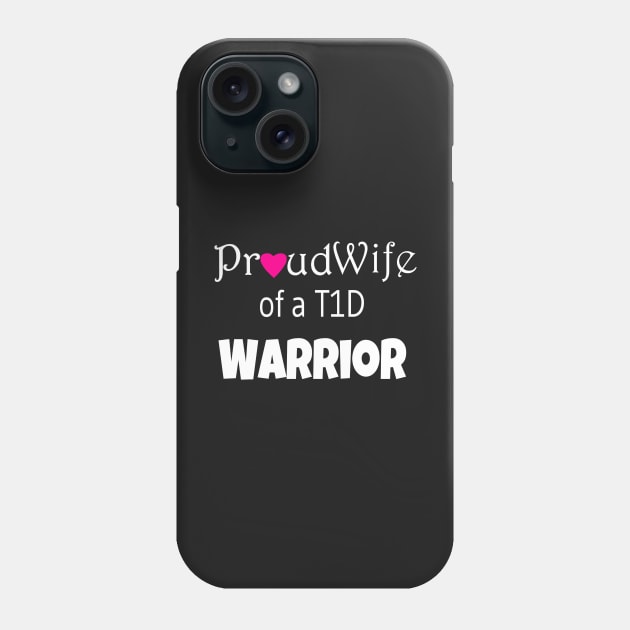 Proud Wife - White Text - Pink Heart Phone Case by CatGirl101