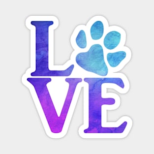 L-paw-VE Blue & Purple Magnet