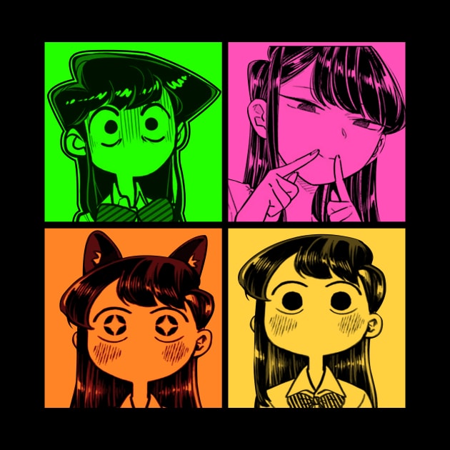 Pop Art Komi San Expressions by designsenpai