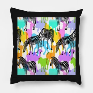 Colourful Zebra Pillow