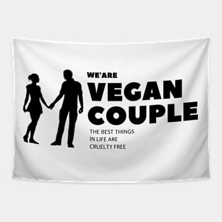 We're Vegan Couple Tapestry