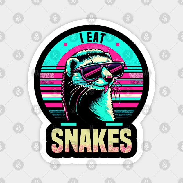 I Eat Snakes Vintage Mungo Magnet by Primo Style