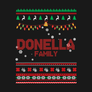 Donella Family Christmas, Name Xmas , Merry Christmas, Name , Birthday, Middle name T-Shirt