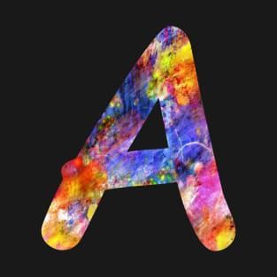 Letter A Capital Alphabet A Colorful Gift T-Shirt