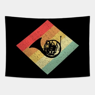 Retro Vintage 80s Horn Gift For Hornists Tapestry