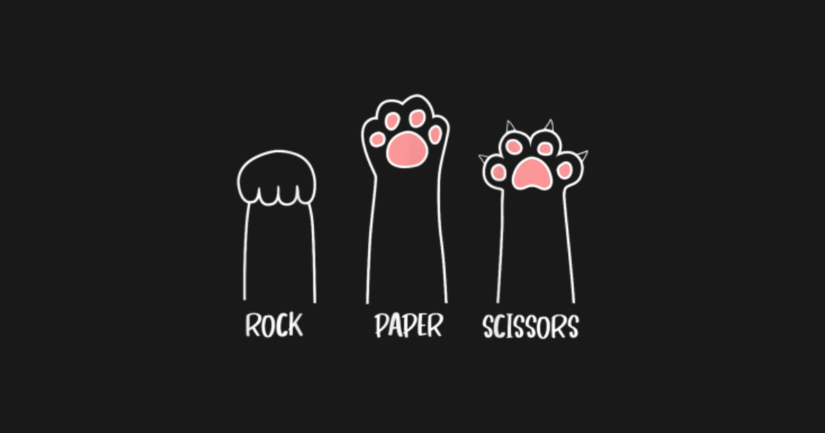 Funny Cat Rock Paper Scissors Rock Paper Scissors TShirt TeePublic