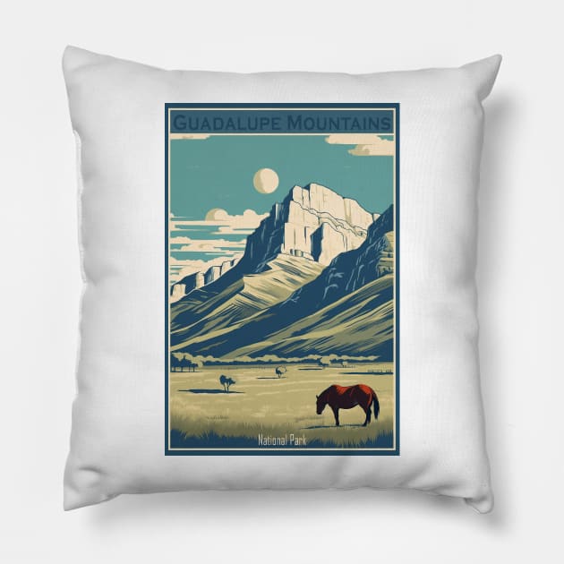 Guadalupe Mountains National Park Pillow by GreenMary Design