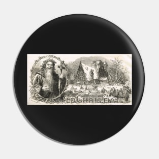 Old Christmas Church Snow scene 1862 Pin