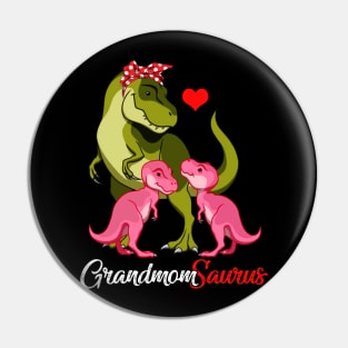 Grandmomsaurus T-Shirt T-rex Grandmom Saurus Dinosaur Pin