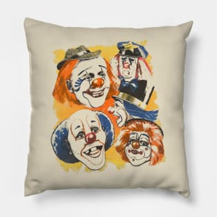 Vintage Creepy Ass Clowns Pillow