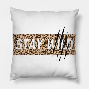 stay wild adventure Pillow