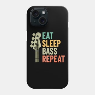 Eat Sleep Bass Repeat Bass Guitar Headstock Phone Case