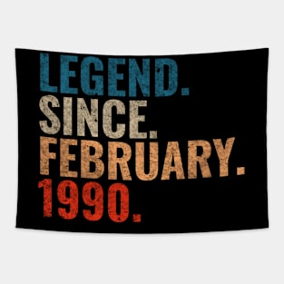 Legend since February 1990 Retro 1990 birthday shirt Tapestry