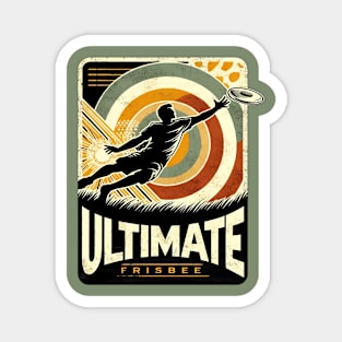 Retro Ultimate Frisbee Magnet