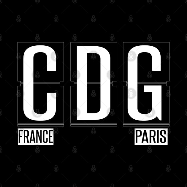 CDG- Paris France Airport Code Souvenir or Gift Shirt by HopeandHobby