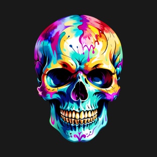 Colored Skull Design in Vibrant Vector Style T-Shirt