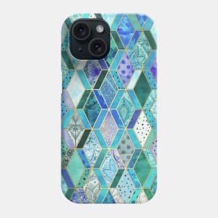 Sapphire & Emerald Diamond Patchwork Pattern Phone Case