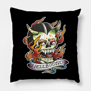 Hellbound Demon Tattoo Design Pillow