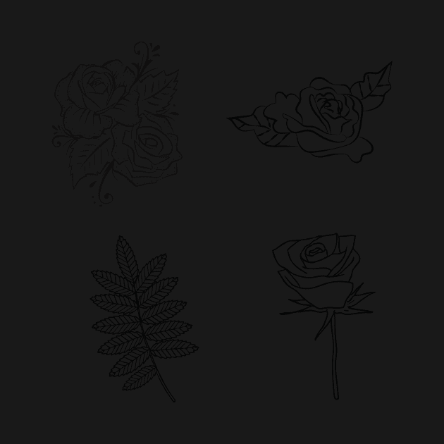 Three Roses Sticker Set by PedaDesign