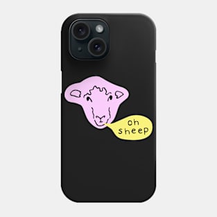 "Oh sheep" doodle - Vibrant colors Phone Case