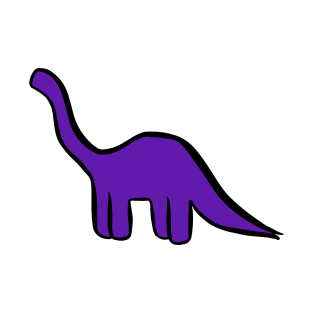 Dinosaur Friend - Purple Brontosaurus T-Shirt