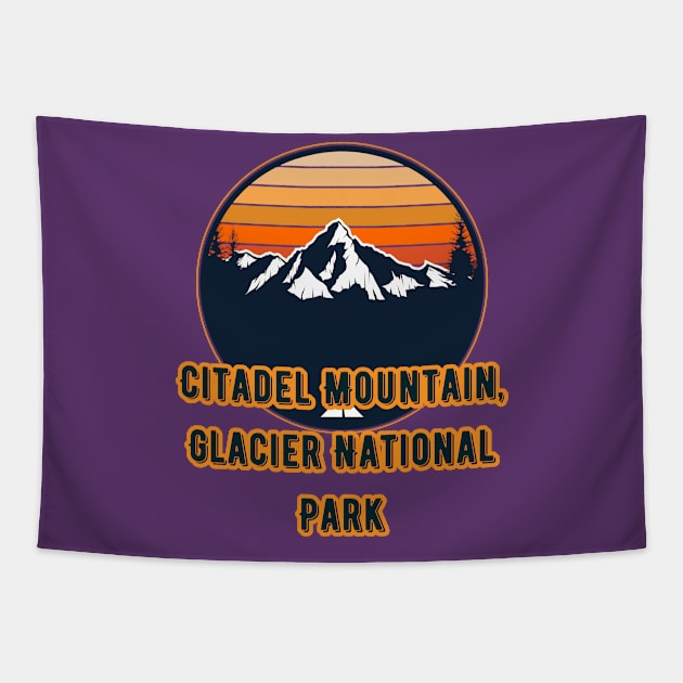 Citadel Mountain, Glacier National Park Tapestry by Canada Cities