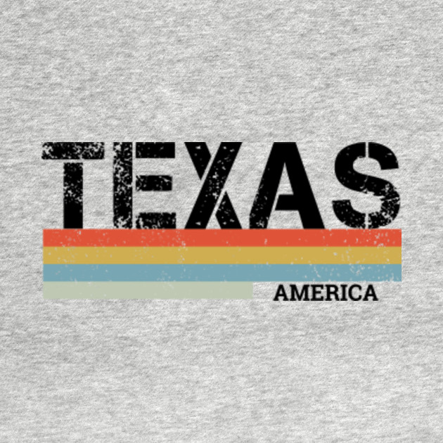 Discover Cool Texas State Retro Vintage Stripes - Texas - T-Shirt