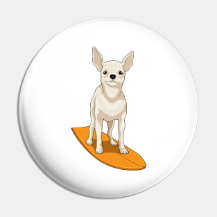 Chihuahua Surfer Surfboard Pin