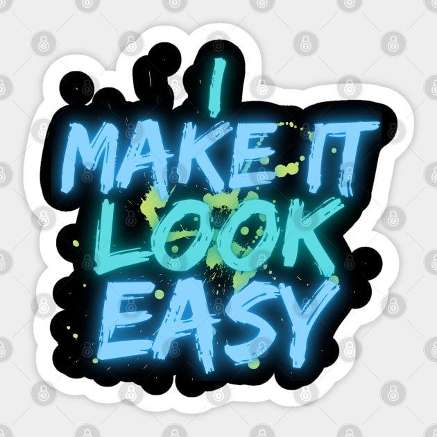 Make it Happen Blue Motivational Sticker